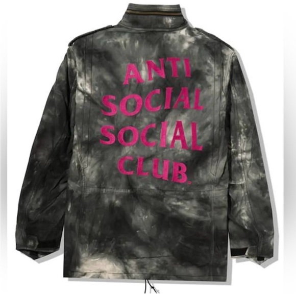 NWT Anti Social Social Club X Alpha Industries M65 Jacket Black Size XL - Picture 1 of 7